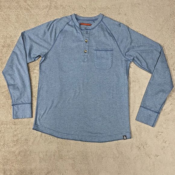 The North Face Other - The North Face Shirt Mens Med Blue Heather Henley Tee Long Sleeve Hiking